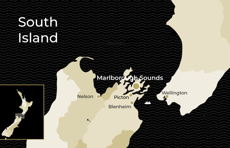 Map of Marlborough Sounds