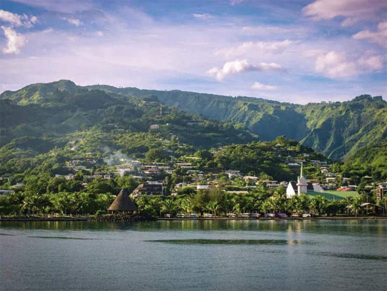 Papeete waterfront location and capital of Tahiti and French Polynesia.