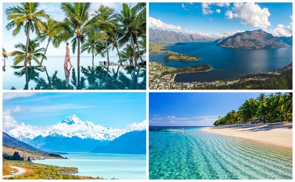 Highlight scenery of New Zealand and Fiji for the 20 Day New Zealand and Fiji