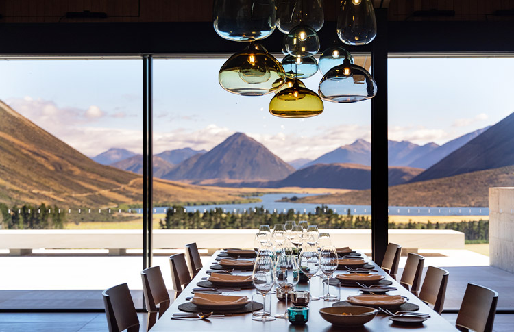 dining with a view at Flockhill