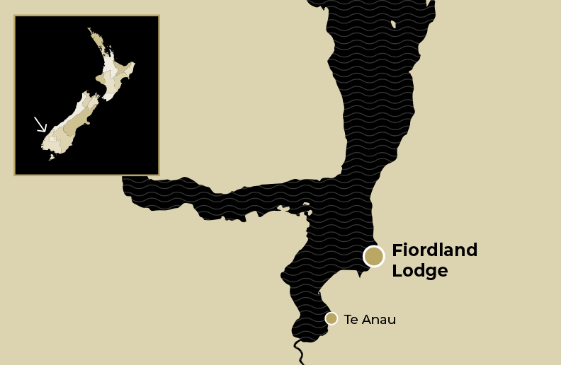 Map for Fiordland Lodge location