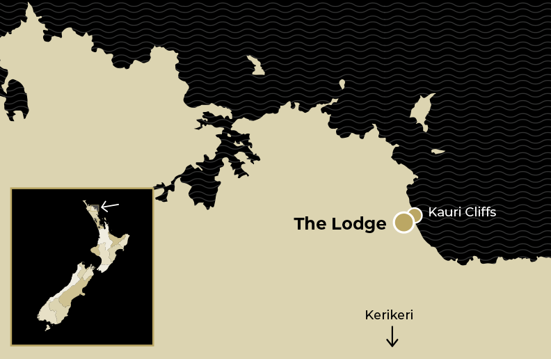 Map for Rosewood Kauri Cliffs location