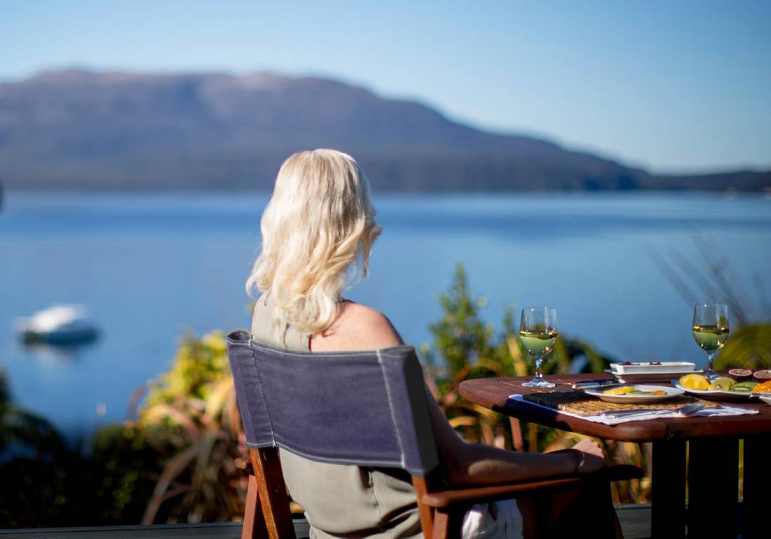 Dining at the exclusive Solitaire Lodge