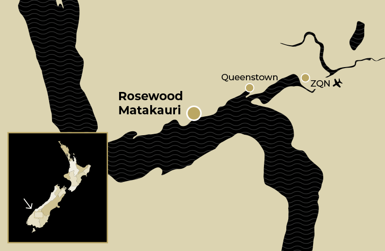 Map Rosewood Matakauri Central Otago