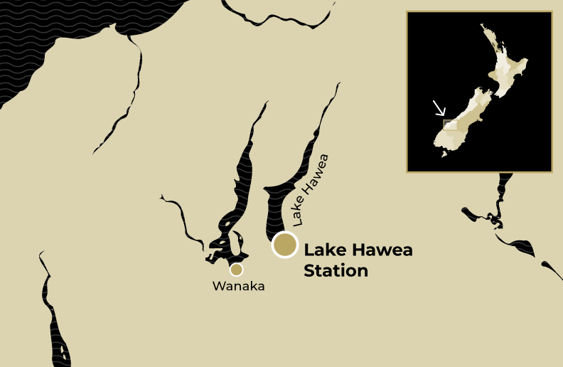 Location Map Lake Hawea Station