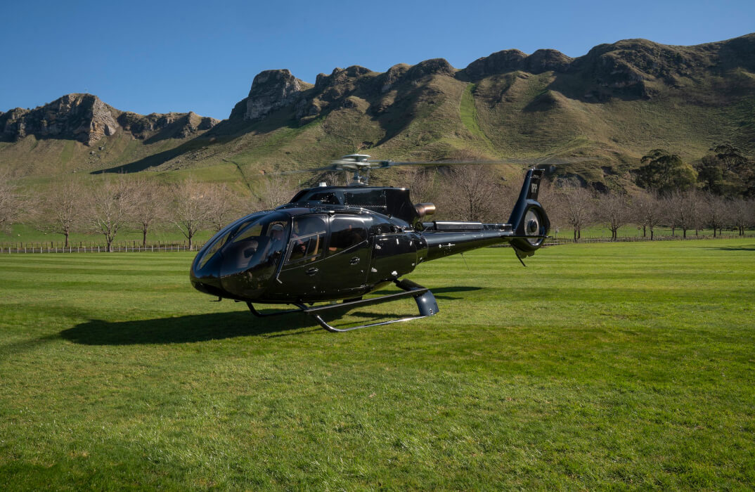 Kinloch Manor & Villas Helicopter arrival