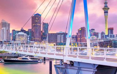Auckland City looking towards the Sky Tower