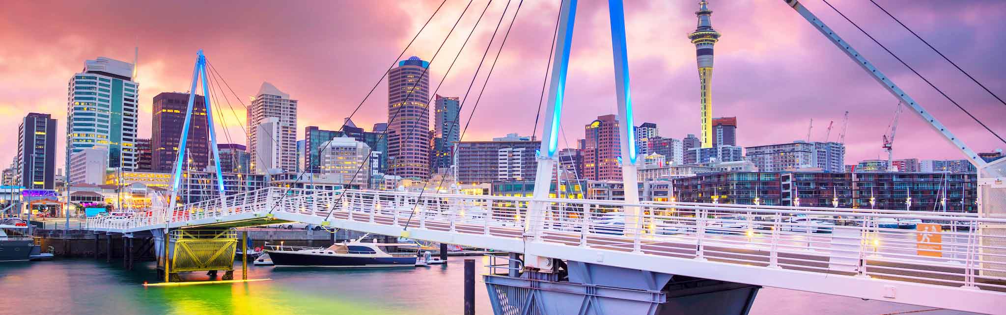 Auckland City looking towards the Sky Tower