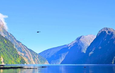 Scenic view of Milford Sound