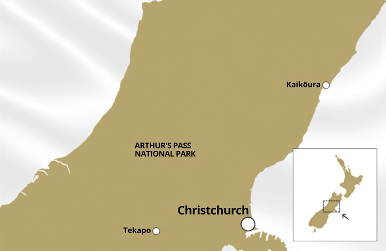 Christchurch Location Map