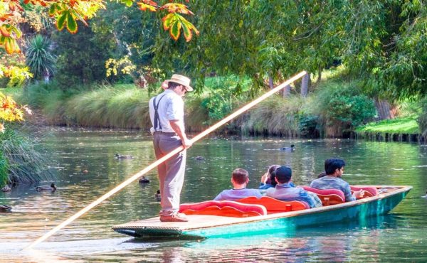 Punting on the Avon River Christchurch