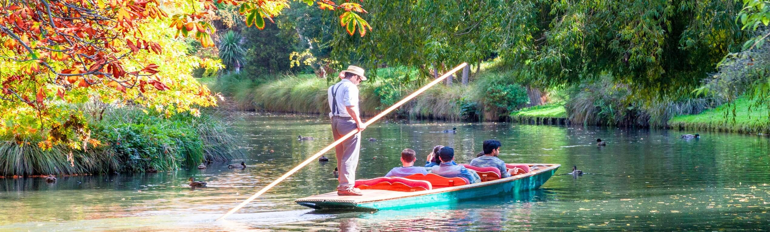 Punting on the Avon River Christchurch